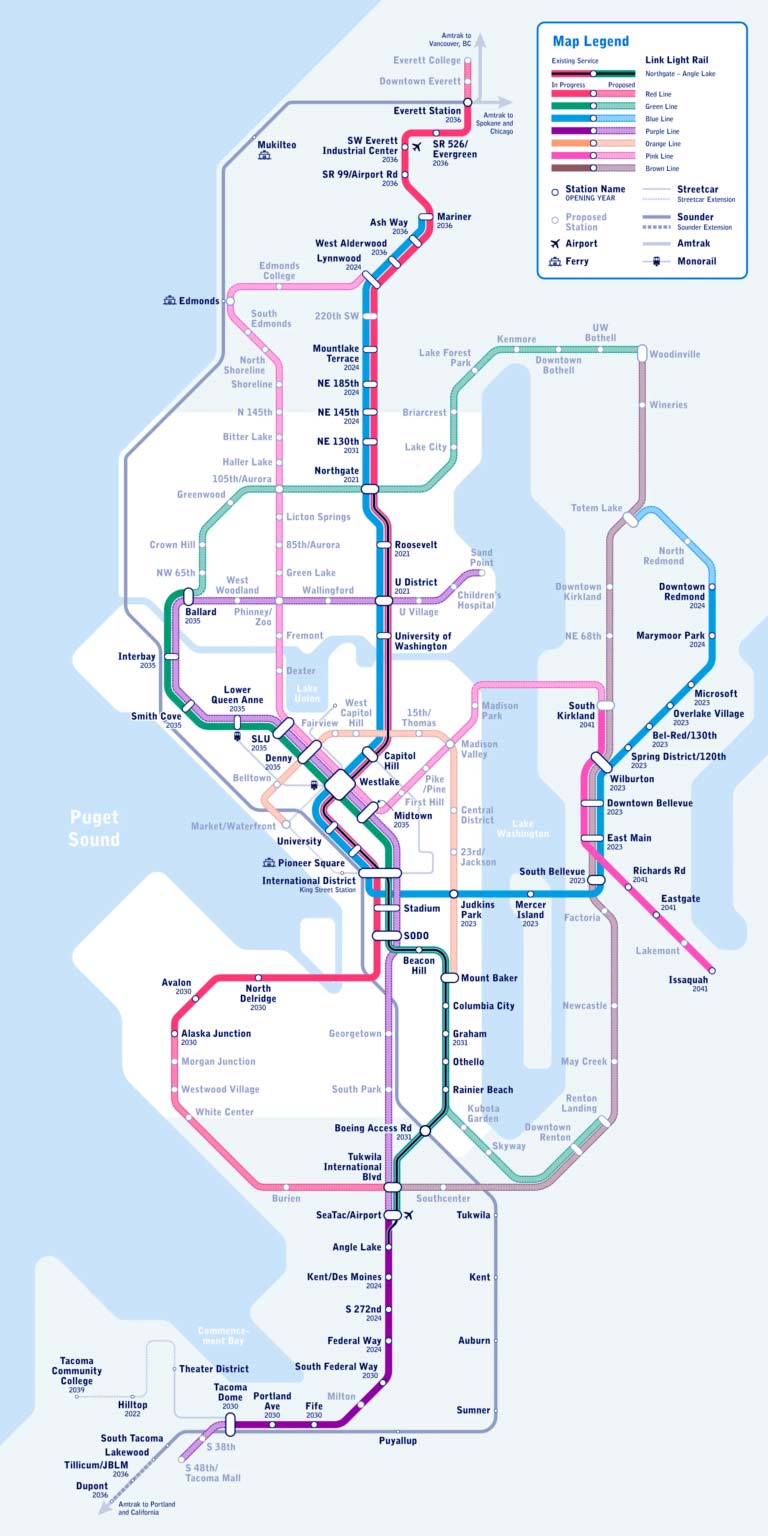 seattle link light rail map