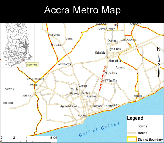 Accra Metro Map