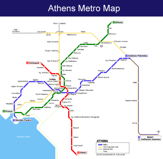 Athens Metro Map