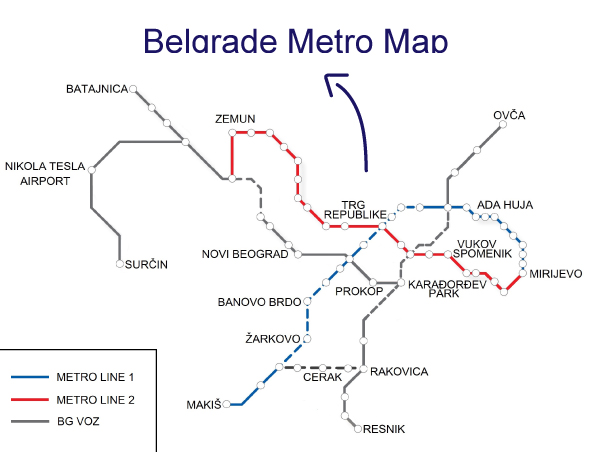 Belgrade Metro Map