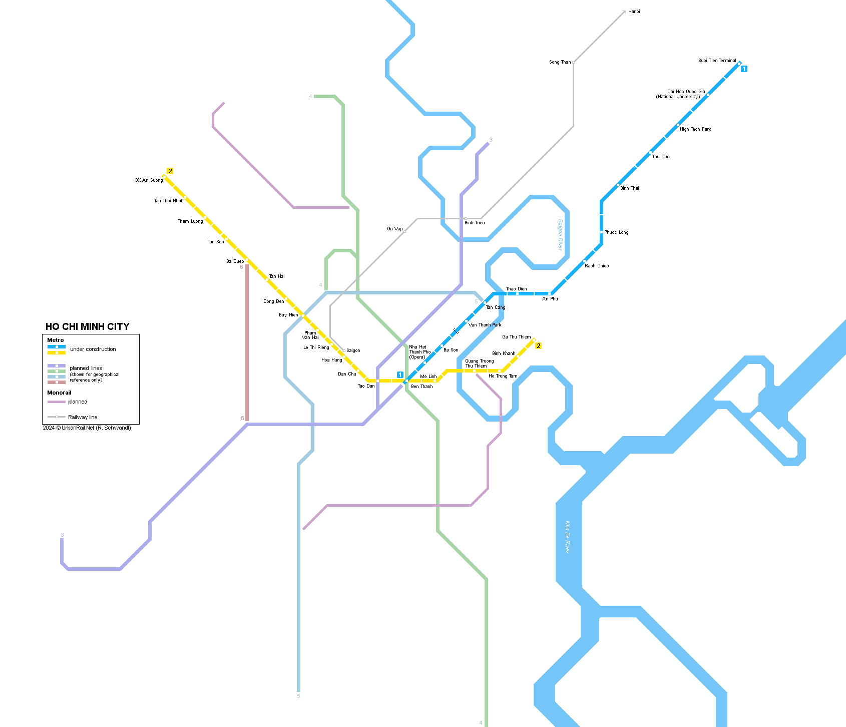 Ho Chi Minh City Metro Map