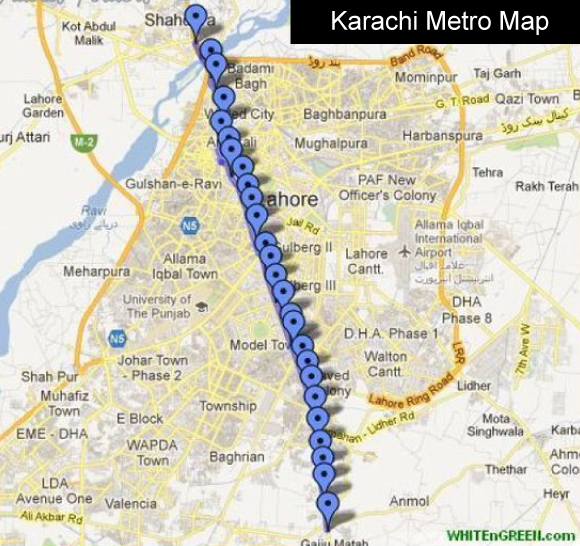 Karachi Metro Map