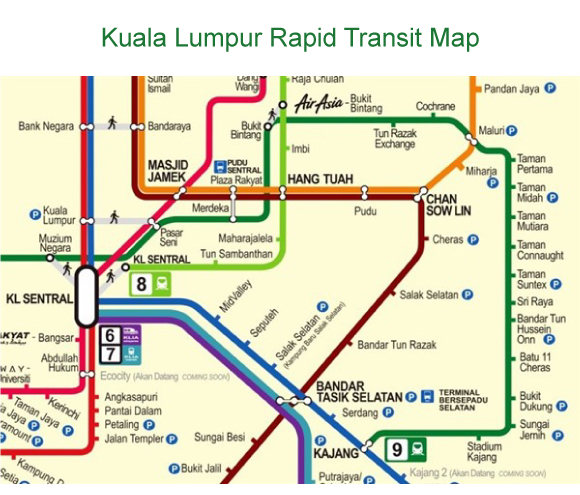 Kuala Lumpur Rapid Transit Map