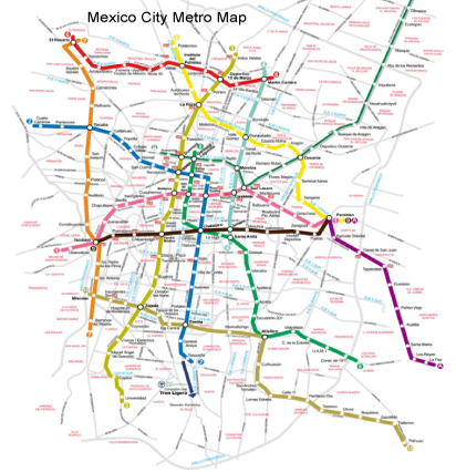 Mexico City Metro map