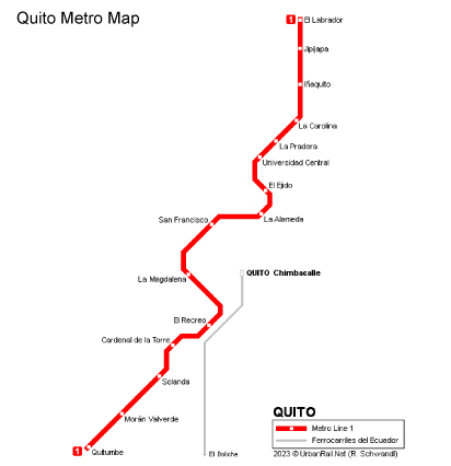 Quito Metro Map