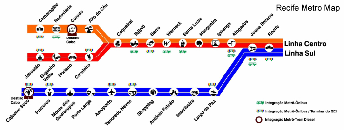 Recife Metro Map