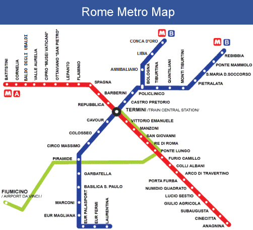 Rome Metro Map