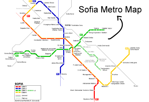 Sofia Metro Map