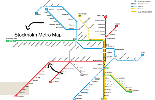 Stockholm Metro Map