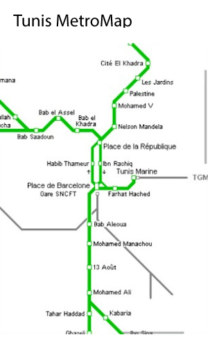 Tunis Metro Map