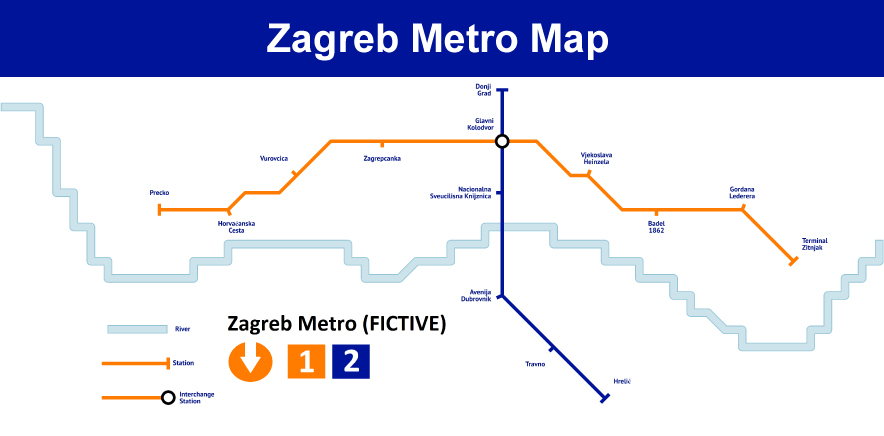 Zagreb Metro Map