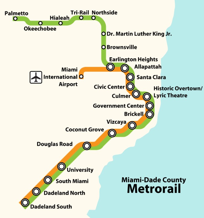 Miami Metrorail map