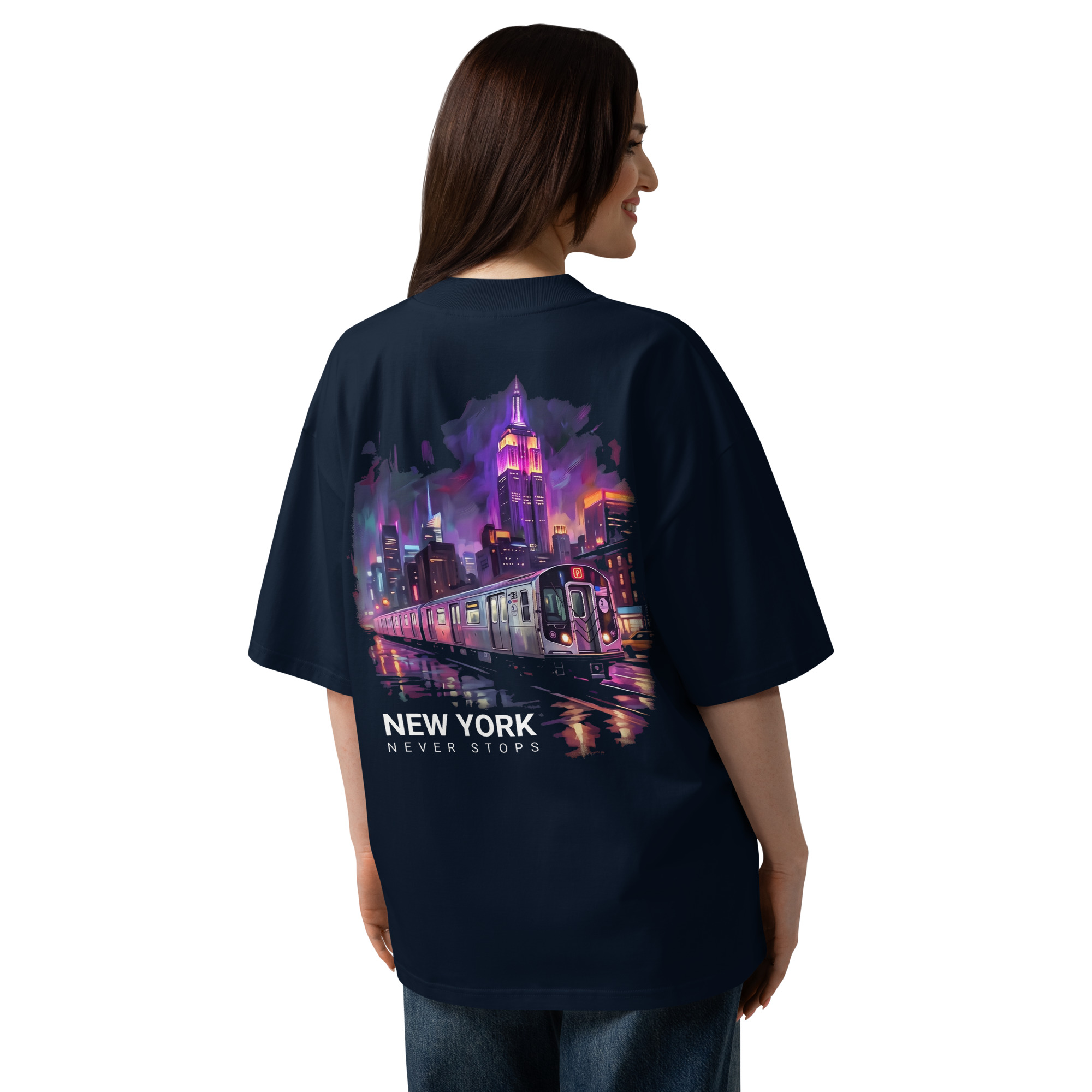 New York Cityscape T-Shirt – Bring NYC Skyline Style to Your Wardrobe - Image 2