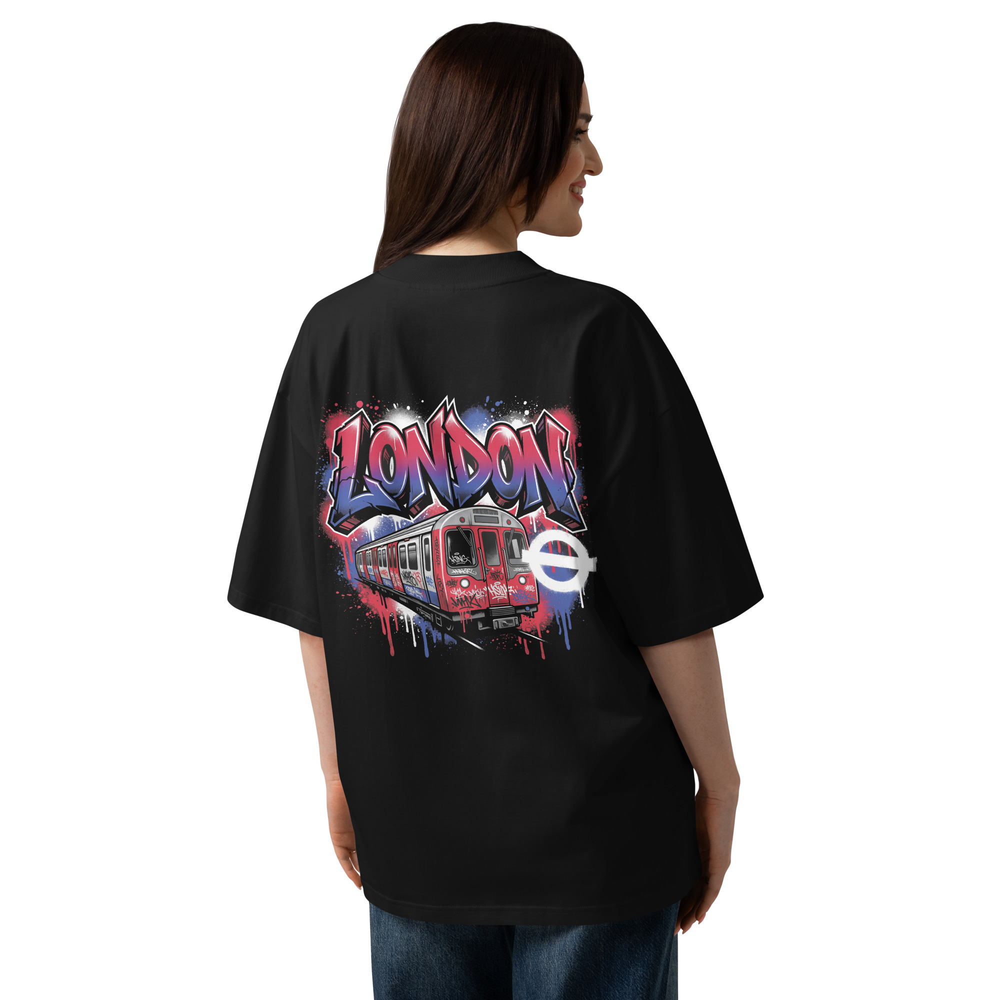 London Cyberpunk T-Shirt – Futuristic Underground Streetwear with Neon Octopus Art - Image 2